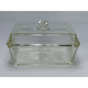 Vintage 1940's Westinghouse Glass‎ Refrigerator Storage Dish w/Lid 9"x5"